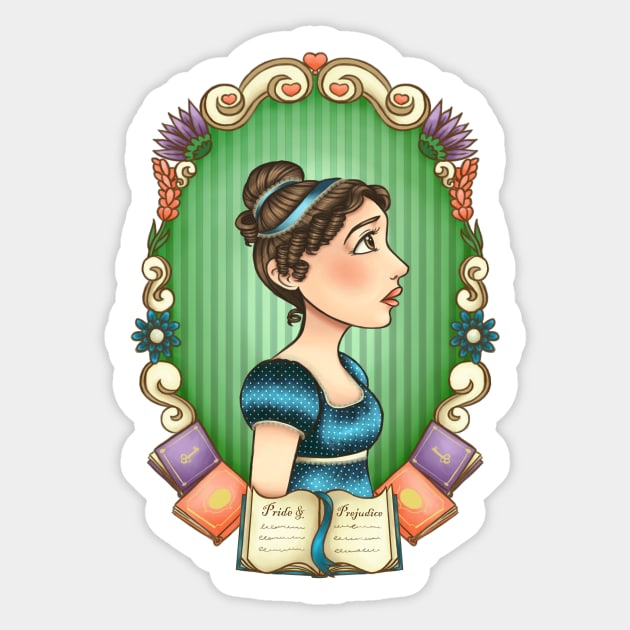 Elizabeth Bennet Sticker by Breeze-Kruse